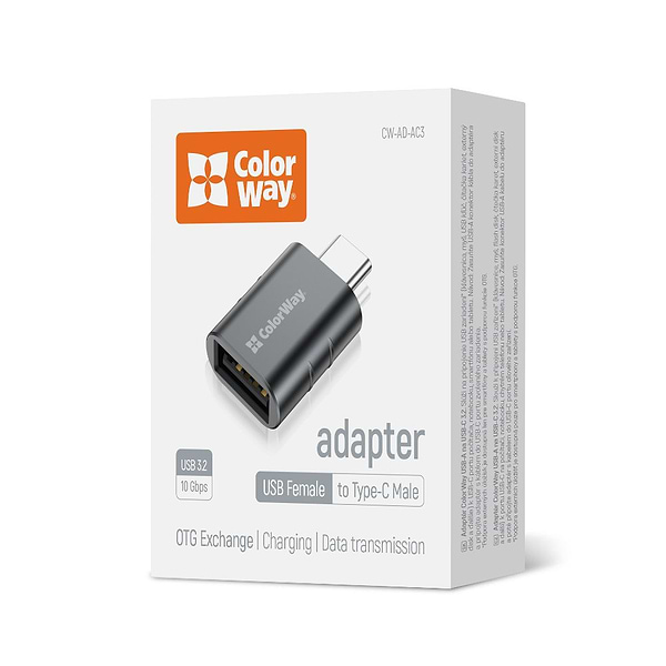 Фото - Перехідник Colorway USB-A to USB-C 3.2 (CW-AD-AC3)