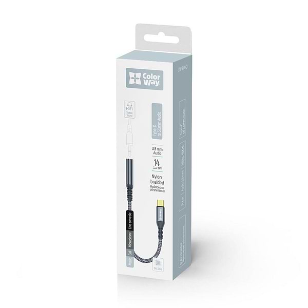 Фото - Переходник Colorway USB-C to 3.5 мм Female Audio 14 см (CW-AD-CJ)