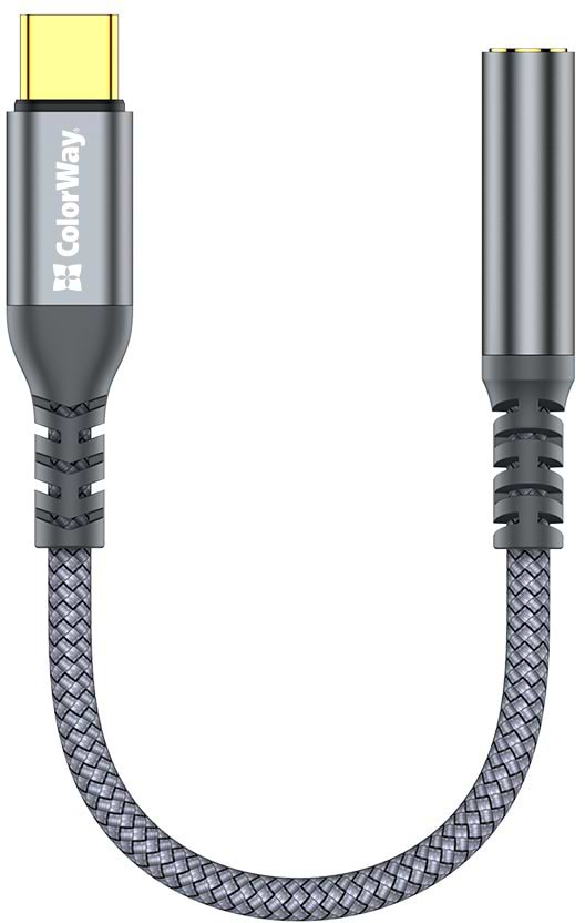 Переходник Colorway USB-C to 3.5 мм Female Audio 14 см (CW-AD-CJ) - Фото 1