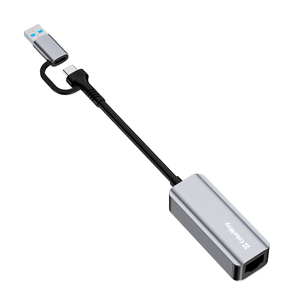 Фото - Перехідник USB Type-C - RJ-45 Colorway USB-A/USB-С 3.0 - RJ45 Gigabit Ethernet (CW-AD-CRG)