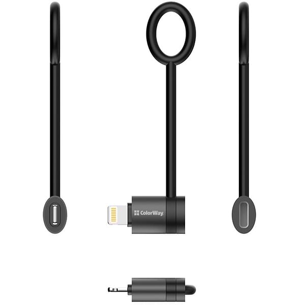Фото - Переходник Colorway Lightning To USB-C Black (CW-AD-LC)