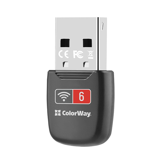 Фото - USB-адаптер мережі WiFi Colorway Wi-Fi 6 (CW-AD-W1)