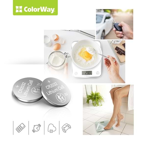 Фото - Батарейка тип CR2032 Colorway CW-BACR2032-5BL