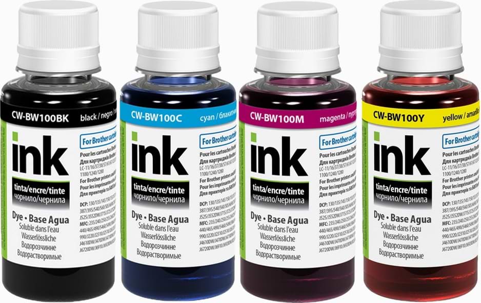 Чернила Colorway Brother Universal BK/С/M/Y (CW-BW100SET01)