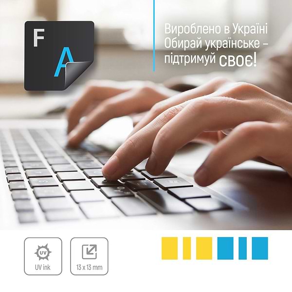 Фото - Наклейки на клавиатуру Colorway White/Blue (CW-BWBL)