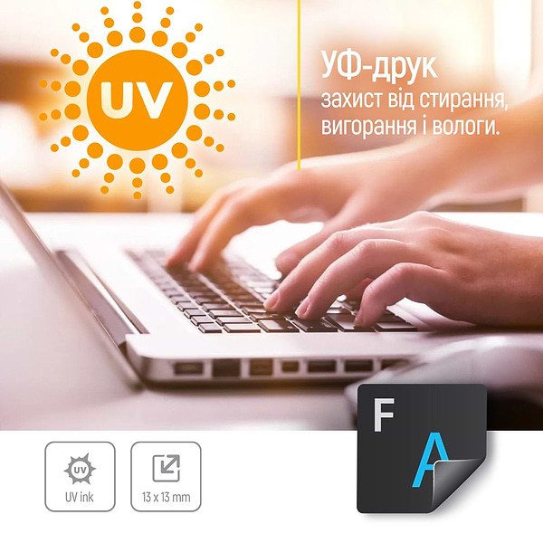 Фото - Наклейки на клавиатуру Colorway White/Blue (CW-BWBL)