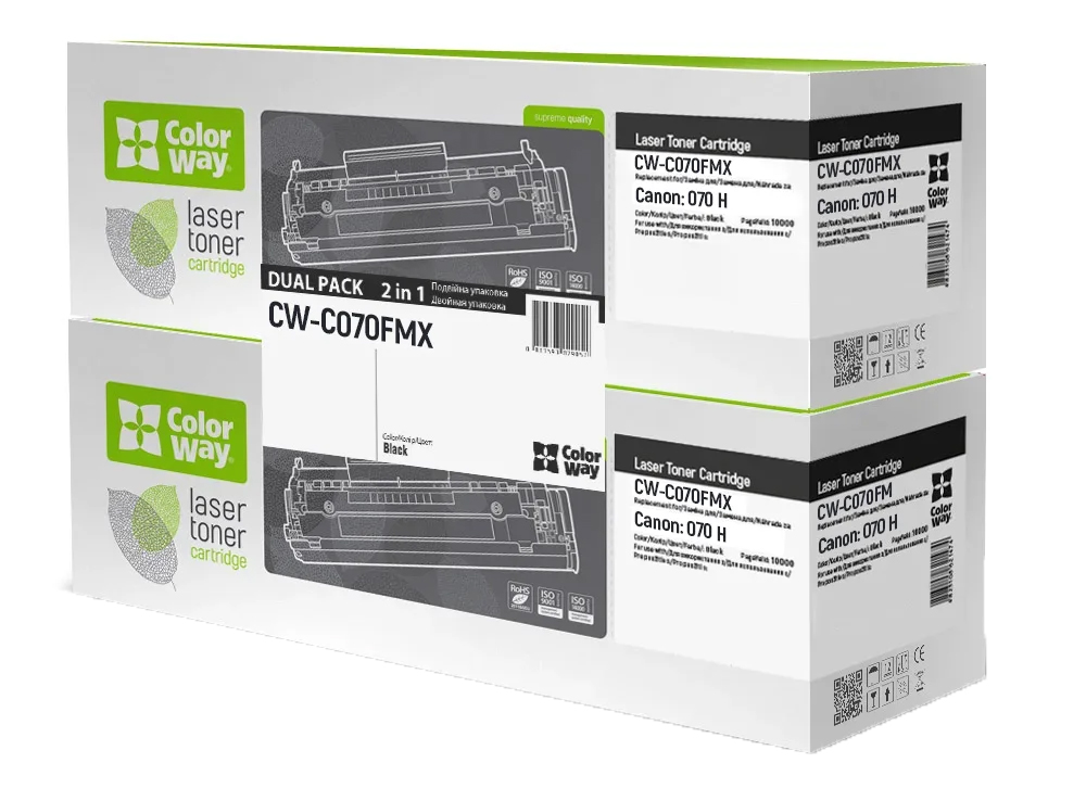 Картридж для лазерных принтеров/МФУ Colorway Canon (070H) MF461w/463dw/465dw/LBP243dw/246dw Dual pack (CW-C070FMX)
