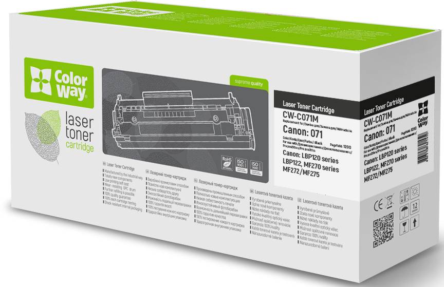 Фото - Картридж для лазерних принтерів/БФП Colorway Canon (071) LBP122/MF272 (CW-C071M)