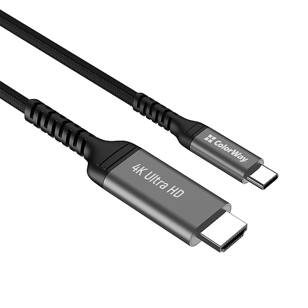 Фото - Кабель HDMI Colorway USB-C to HDMI 4K 60Hz 2m (CW-CBCHD077-BK)