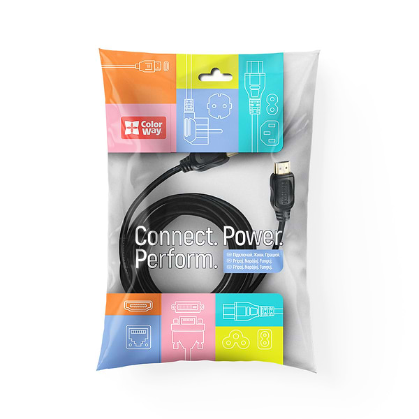 Фото - Кабель HDMI Colorway HDMI - HDMI V2.0 4K/60 Гц 10m (CW-CBHD081-BK)