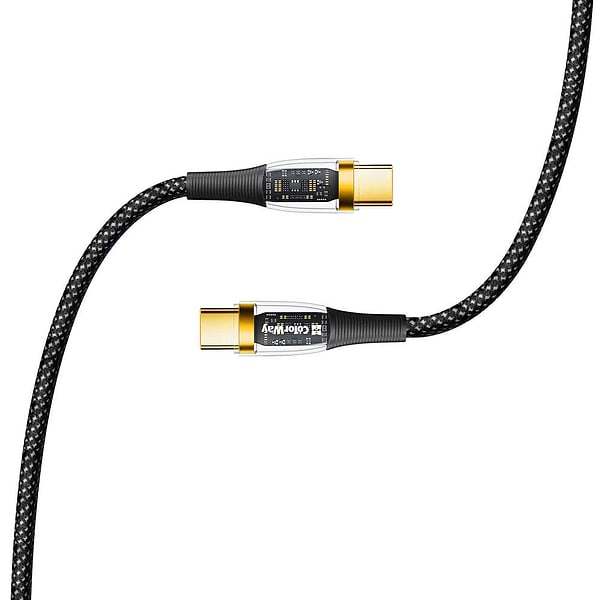 Фото - Кабель синхронизации данных Colorway Type-C - Type-C PD Fast Charging  100W 5А 1.2м Black (CW-CBPDCC053-BK)