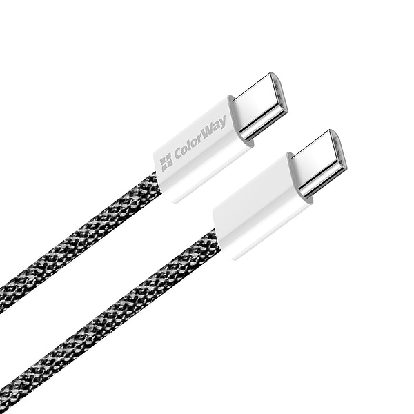 Фото - Кабель синхронізації даних Colorway Type-C - Type-C 3.0А 2м Black (CW-CBPDCC068-BK)
