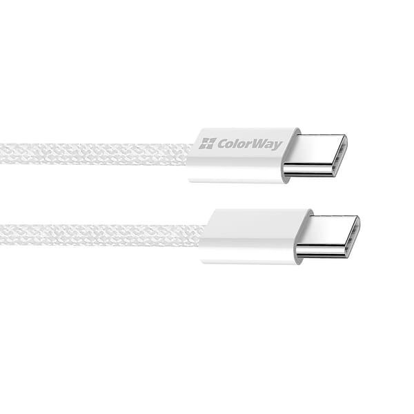 Фото - Кабель синхронізації даних Colorway Type-C - Type-C 3.0А 2м 
Gray (CW-CBPDCC068-GR)