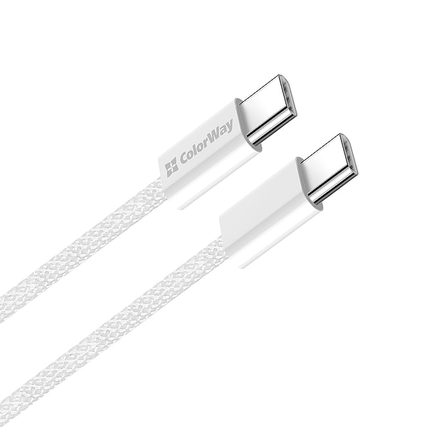 Фото - Кабель синхронізації даних Colorway Type-C - Type-C 3.0А 2м 
Gray (CW-CBPDCC068-GR)