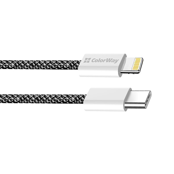 Фото - Кабель синхронізації даних Colorway Type-C - Apple Lightning 2м Black (CW-CBPDCL068-BK)