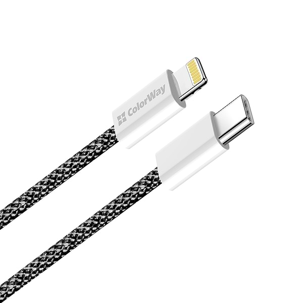 Фото - Кабель синхронізації даних Colorway Type-C - Apple Lightning 2м Black (CW-CBPDCL068-BK)