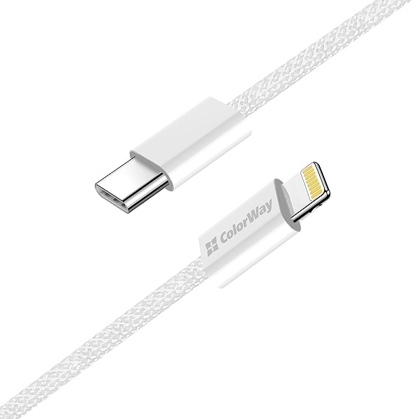 Фото - Кабель синхронизации данных Colorway Type-C - Apple Lightning 2м Gray (CW-CBPDCL068-GR)