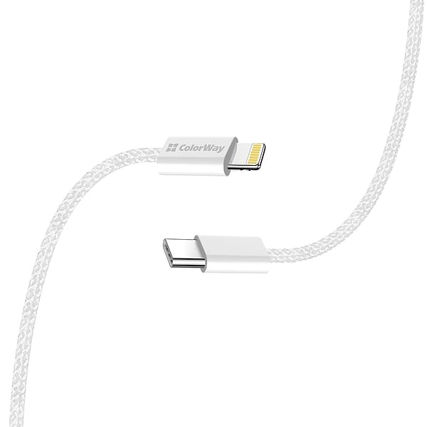 Фото - Кабель синхронизации данных Colorway Type-C - Apple Lightning 2м Gray (CW-CBPDCL068-GR)
