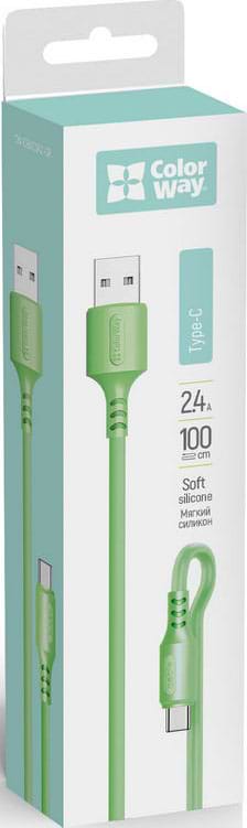 Фото - Кабель синхронизации данных Colorway USB - Type-C 2.4А 1 m (CW-CBUC042-GR)