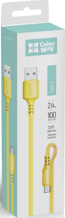 Фото - Кабель синхронизации данных Colorway USB - Type-C 2.4А 1 m (CW-CBUC043-Y)