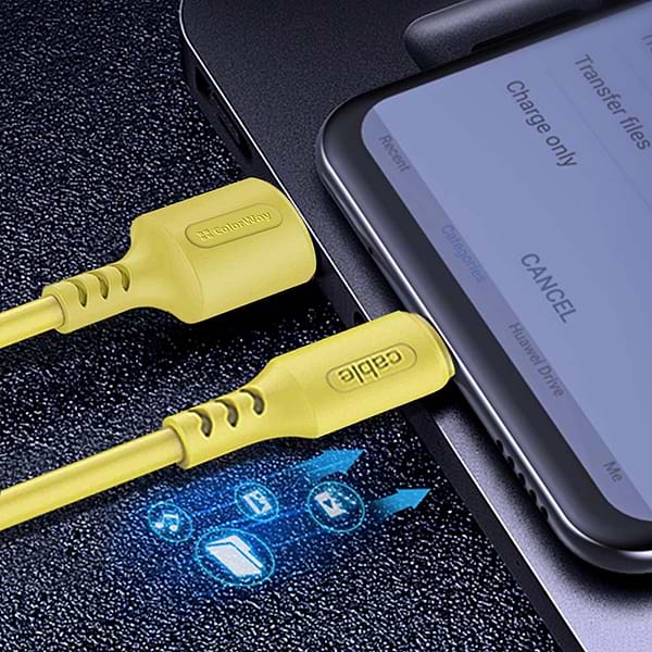 Фото - Кабель синхронизации данных Colorway USB - Type-C 2.4А 1 m (CW-CBUC043-Y)
