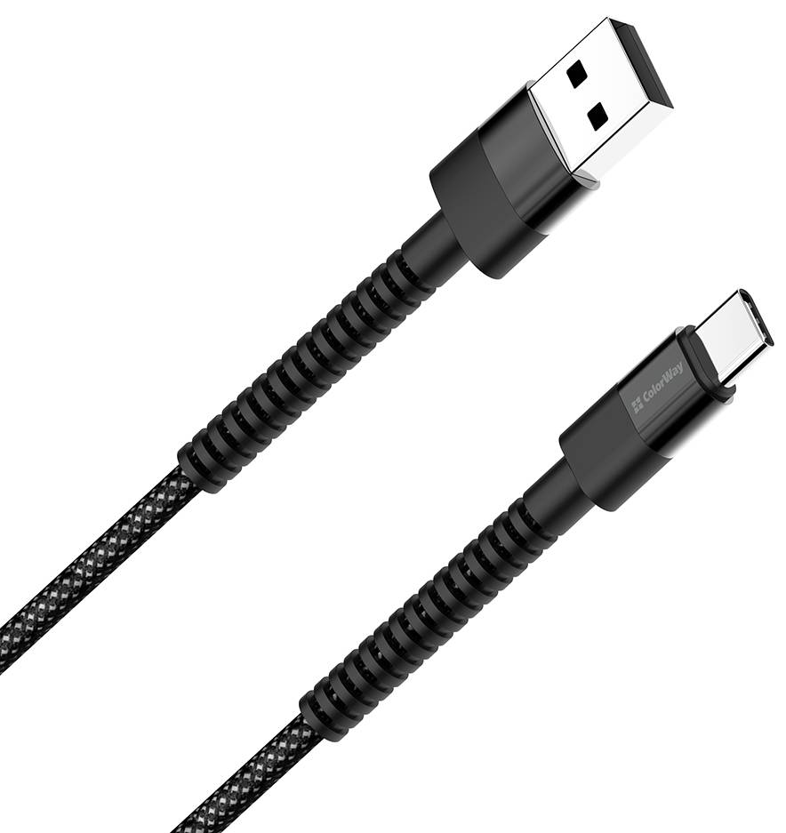 Кабель Colorway USB - Type-C 2.4А 1m (CW-CBUC063-BK)