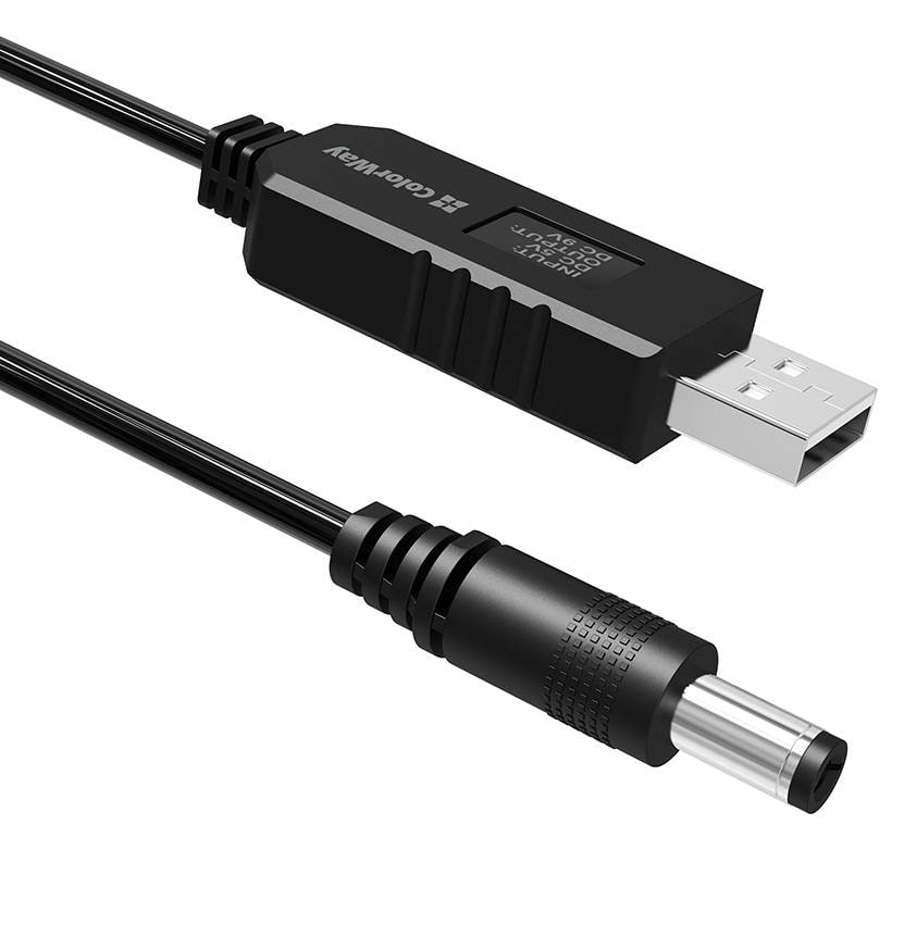 Фото - Кабель USB - DC Colorway 9V USB-DC 5.5х2.5mm 1m (CW-CBUD066-BK) Фото - Кабель USB - DC Colorway 9V USB-DC 5.5х2.5mm 1m (CW-CBUD066-BK)
