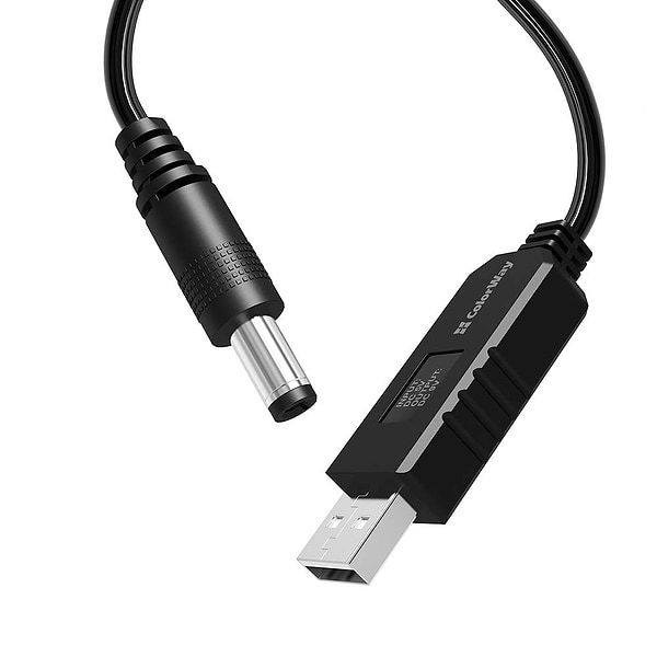 Фото - Кабель USB - DC Colorway 9V USB-DC 5.5х2.5mm 1m (CW-CBUD066-BK)