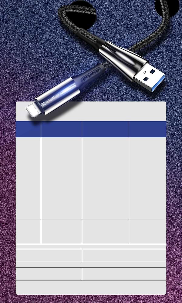 Фото - Кабель синхронизации данных Colorway USB - Apple Lightning Zinc Alloy + Led 2.4А 1 м Black (CW-CBUL035-BK)