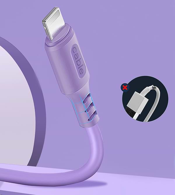 Фото - Кабель синхронизации данных Colorway USB - Apple Lightning 2.4А 1 m (CW-CBUL044-PU)