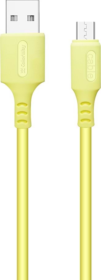 Кабель Colorway USB - MicroUSB 2.4А 1 m (CW-CBUM043-Y)