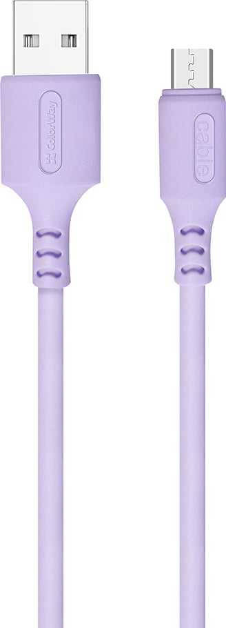 Кабель Colorway USB - MicroUSB 2.4А 1 m (CW-CBUM044-PU)