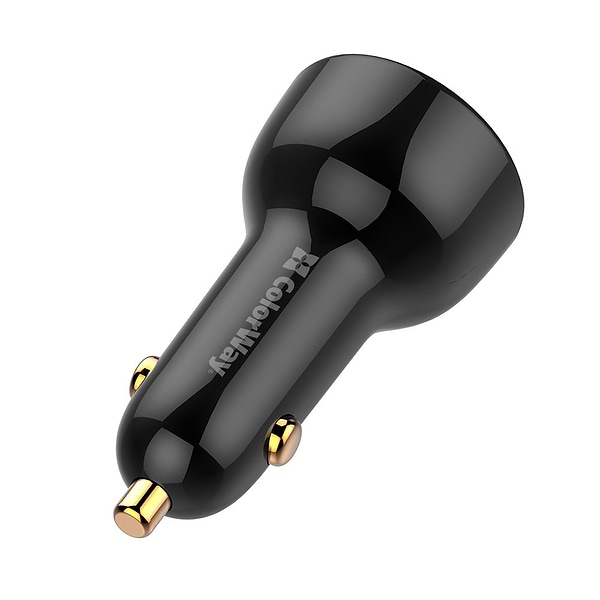 Фото - Автомобильное зарядное устройство Colorway Power Delivery PPS USB (USB-A + USB-C) (100W) Black (CW-CHA044PD-BK)