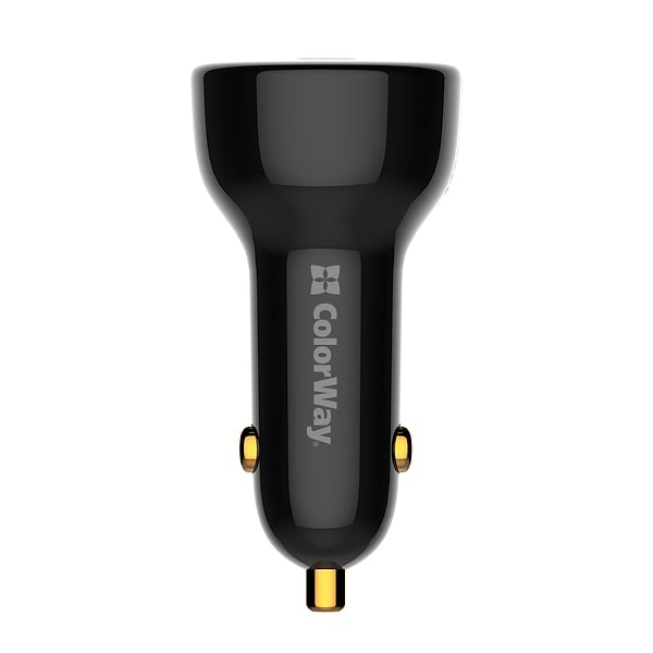Фото - Автомобильное зарядное устройство Colorway Power Delivery PPS USB (USB-A + USB-C) (100W) Black (CW-CHA044PD-BK)
