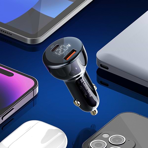 Фото - Автомобильное зарядное устройство Colorway Power Delivery PPS USB (USB-A + USB-C) (100W) Black (CW-CHA044PD-BK)