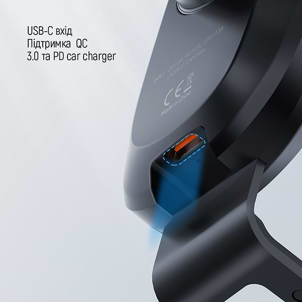 Фото - Автотримач з бездротовою зарядкою Colorway Air Vent Car Wireless Charger 15W Black (CW-CHAW038Q-BK)