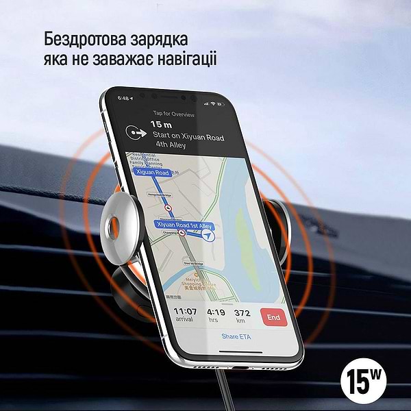 Фото - Автотримач з бездротовою зарядкою Colorway AutoSense Car Wireless Charger 15W (CW-CHAW039Q-BK)