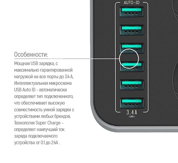 Фото - Сетевой фильтр Colorway CW-CHE36B 1.8m Black