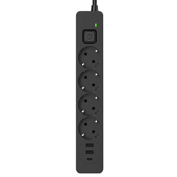 Фото - Сетевой фильтр Colorway 4 роз. 2xUSB-A + 1 Type-C Black 2m (CW-CHE432PDB)