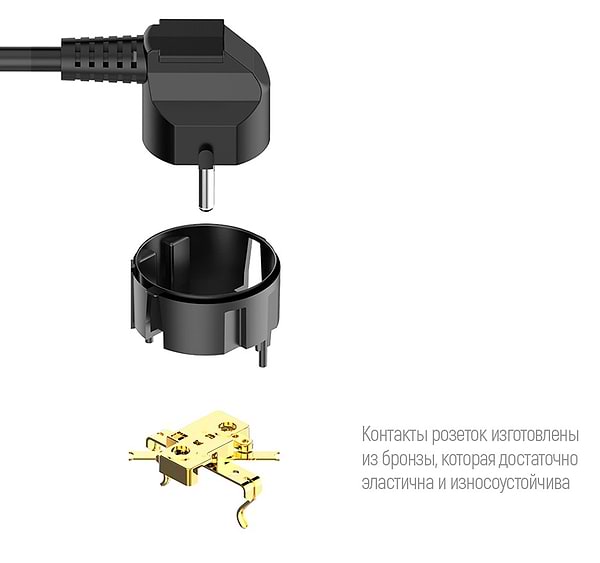 Фото - Сетевой фильтр Colorway 6 розеток 4xUSB Black 2.0m (CW-CHE64B)