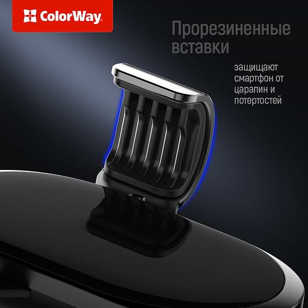 Фото - Автотримач Colorway Metallic Gravity Holder Black (CW-CHG01-BK)