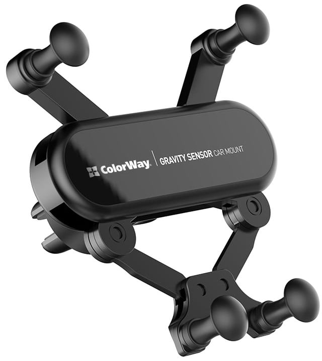 Автотримач Colorway Gravity Sensor Holder Black (CW-CHG11-BK) - Фото 1