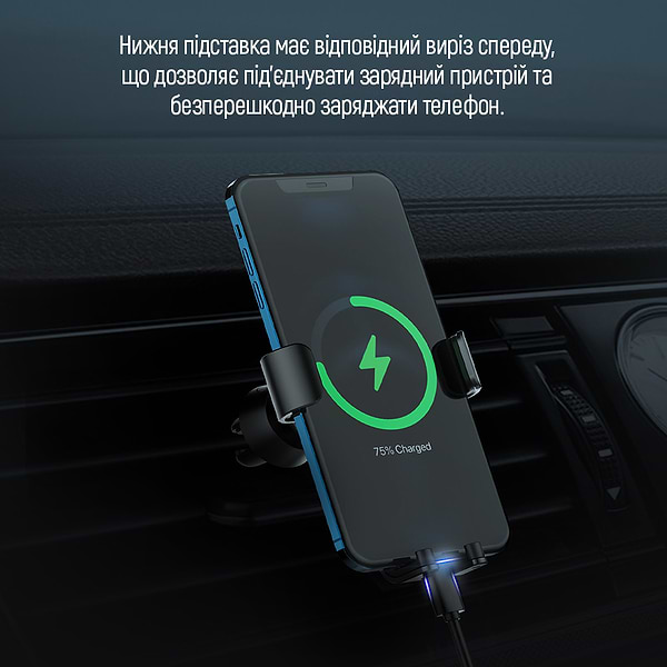 Фото - Автотримач Colorway Metallic Gravity Holder 3 Black (CW-CHG14-BK)
