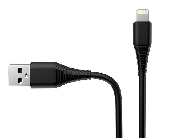 Фото - Мережевий зарядний пристрій Colorway 1USB AUTO ID 2A 10W Black+ cable Lightning (CW-CHS012CL-BK)