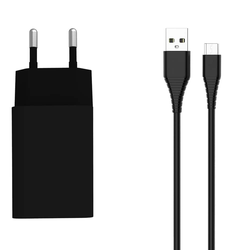 Сетевое зарядное устройство Colorway 1USB AUTO ID 2A 10W Black+ cable micro USB (CW-CHS012CM-BK)