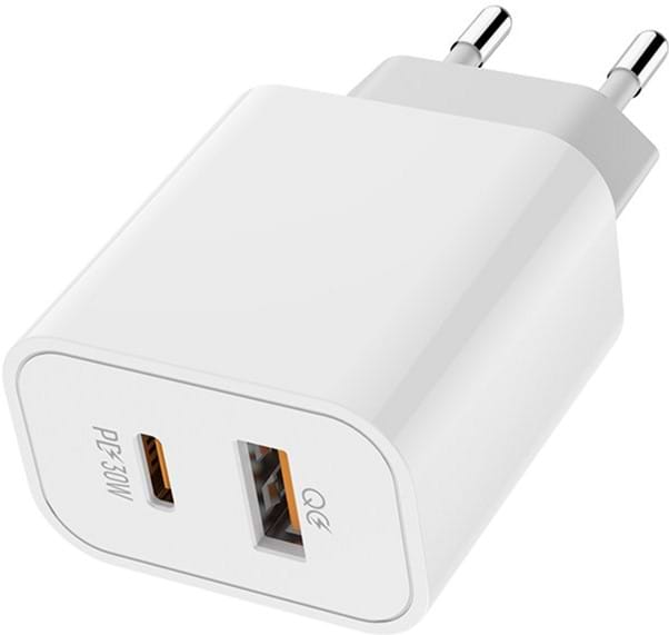 Сетевое зарядное устройство Colorway Power Delivery Port PPS Type-C PD + USB QC3.0 White (CW-CHS037PD-WT)