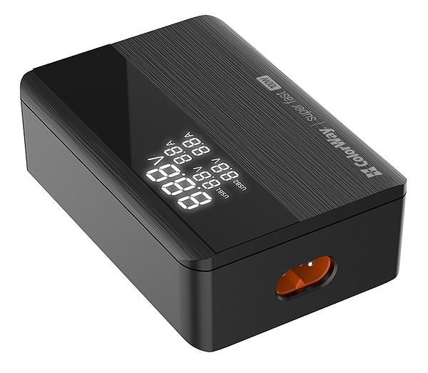 Фото - Мережевий зарядний пристрій Colorway Power Delivery GaN (2USB-A + 2USB TYPE-C) (100W) Black (CW-CHS041PD-BK)
