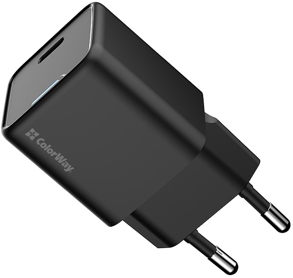 Фото - Уцінка - Мережевий зарядний пристрій Colorway GaN Mini 25W PD Port PPS USB-C Black (CW-CHS052PD-BK)