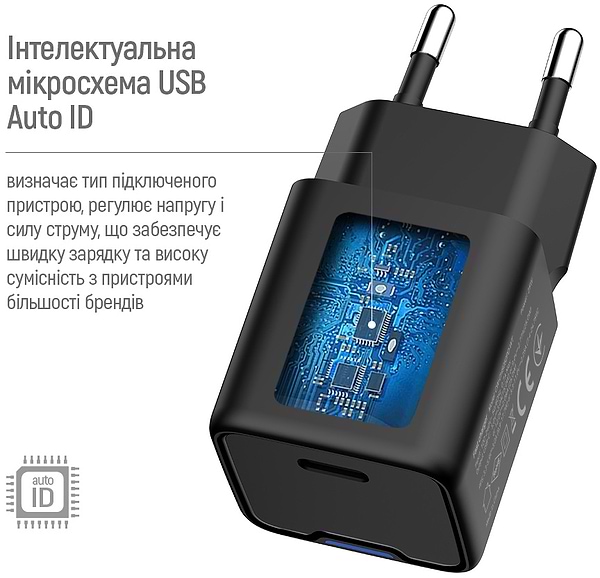 Фото - Уцінка - Мережевий зарядний пристрій Colorway GaN Mini 25W PD Port PPS USB-C Black (CW-CHS052PD-BK)
