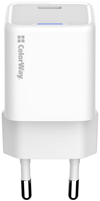 Фото - Сетевое зарядное устройство Colorway GaN Mini 25W PD Port PPS USB-C White (CW-CHS052PD-WT)